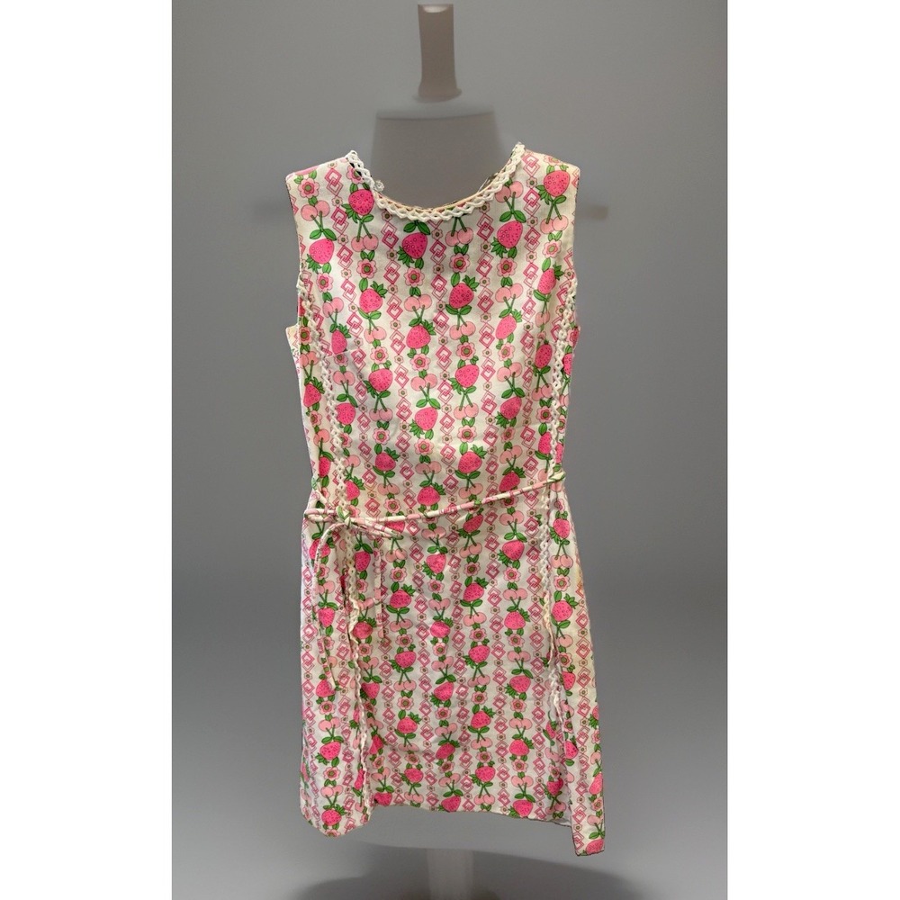 Vintage Jamison Boutique Sleeveless Strawberry Print Dress Size M (?) 40-60sn